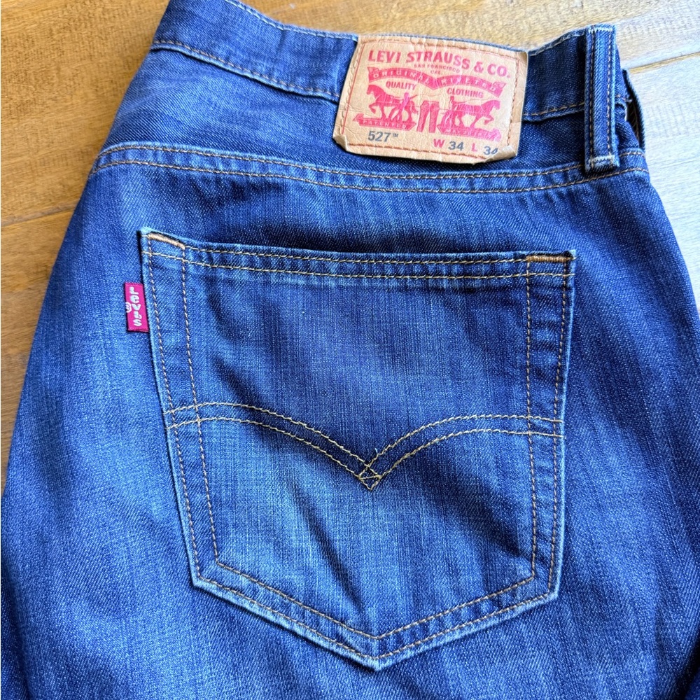 Levi's Men’s Classic 527 Bootcut Jeans in Deep Blue